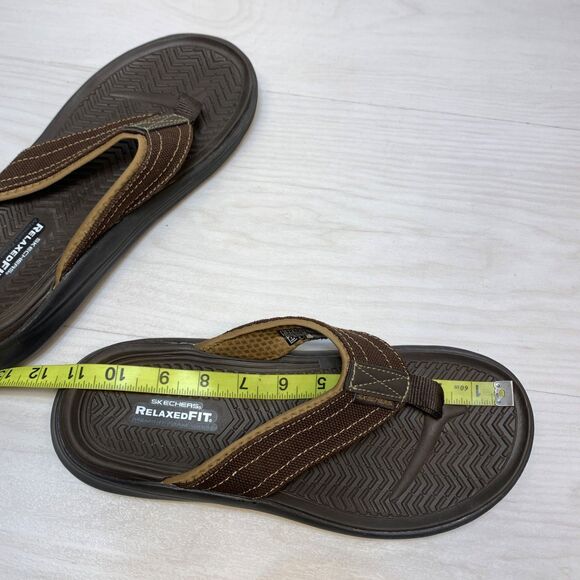 Skechers Sargo Wolters Brown Flip Flops Sandals Mens Size 10 204045 main image 6